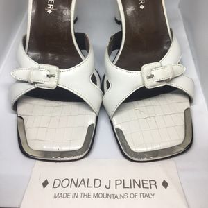 Couture -White Leather Sandal Heels